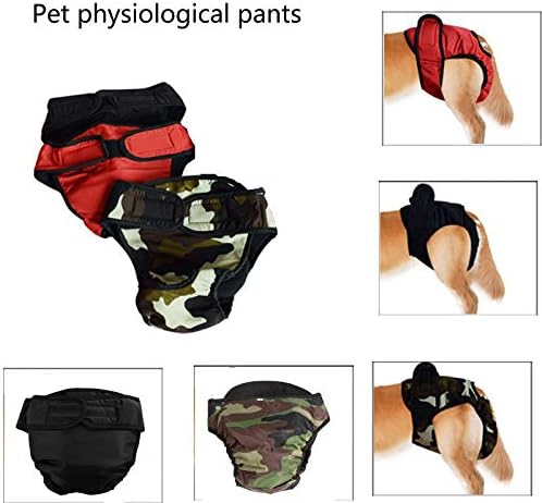 Qınday 1 pcs Kadın Köpek Fizyolojik Sıhhi Pantolon, Yıkanabilir Kullanımlık Regl Bakım Pet Sıhhi Bezi, Anti-Taciz Pantolon