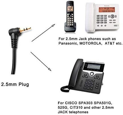 M214C 2.5 mm mikrofonlu kulaklık ve Ses Kısma Kontrolleri, 2.5 mm Jaklı TCA430 Telefon Kulaklıkları Polycom321 331 CT14 CiscoSPA303