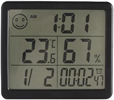Homyl LED Termometre Higrometre Metre Saat Monitör Ölçer Masaüstü Doğru Dijital Profesyonel için Bebek Odası Ev Sera Restoranlar