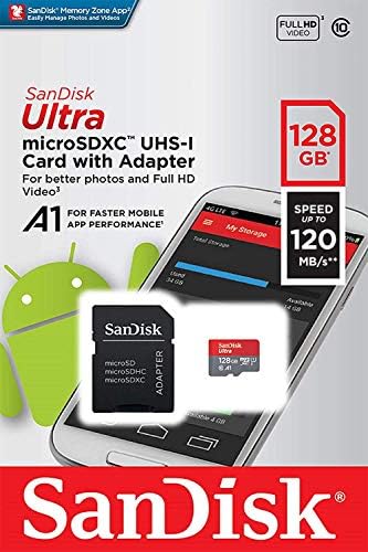 Ultra 128 GB microSDXC Samsung SM-J327VZ Artı SanFlash ve SanDisk tarafından Doğrulanmış Çalışır (A1/C10/U1/8 k / 120MBs)