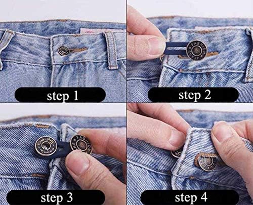 Düğme Bel Genişletici, Hiçbir Dikmek Elastik Metal Düğme Pantolon Kemer Genişletici için Erkekler veya Kadınlar için Kot, Yaka,
