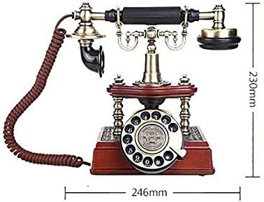 Retro Vintage Telefon Kablolu Sabit Sabit Telefon Ev Ofis Avrupa Tarzı Yaratıcı Retro Döner Dial Telefon Antika Sabit (Renk