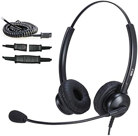 RJ9 Telefon mikrofonlu kulaklık Gürültü Iptal Çift Kulak telefon kulaklığı Ofis Sabit Telefonlar için Avaya 1408 9508 Aastra