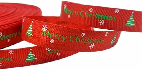 DXM 5 yards/Lot için 15mm Grogren Kurdele Baskılı Noel Şerit Noel Dekorasyon DIY Giyim Dikiş Fabric-82148