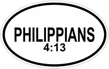 JS Sanat Eserleri Filipililer 4 13 Oval Vinil Tampon Sticker Çıkartma Hıristiyan İncil Ayet İlham Motivasyon İlham Verici Canlandırıcı