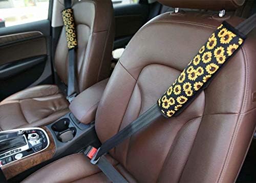 WELLFLYHOM Mor Kelebek Araba Emniyet Kemeri Pedleri Kapak için Kadın Araba Aksesuarları Emniyet Kemeri Pedleri Yumuşak Konfor