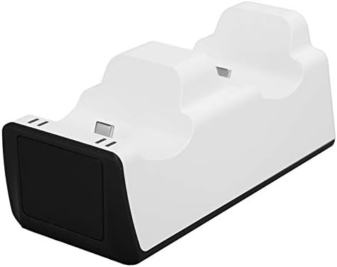Çifte şarj makinesi Denetleyici led ışık ile PS5 Oyun Konsolu Joystick için masaüstü şarj standı, Denetleyici Şarj cihazı,