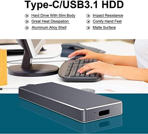 2TB Harici Sabit Disk yüksek Hızlı, Sabit Disk USB3.1 Taşınabilir Sabit Disk 2000GB Uyumlu, Masaüstü, Dizüstü Bilgisayar (2TB,