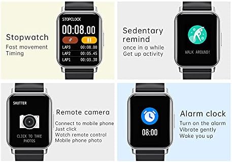 Akıllı saat,G. Android ve iOS Telefonlar için Ev Smartwatch, 1.72 inç HD Tam Dokunmatik fitnes aktivite takip cihazı ile Kalp