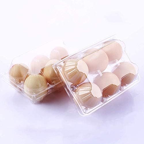 30 ADET 6 Izgaralar Plastik Yumurta Kartonları, Temizle Çevre Dostu Yumurta Tepsi Tutucu, Şeffaf Yumurta Saklama Kabı için