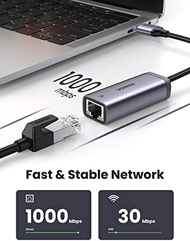 UGREEN USB Ethernet Adaptörü USB 3.0 ila 10 100 1000 Mbps Gigabit LAN Ağ Adaptörü Mini RJ45 İnternet Adaptörü ile Uyumlu Nintendo