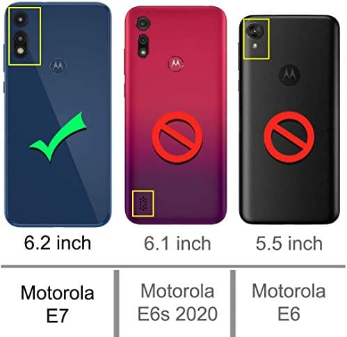 Motorola Moto E7 GORGCASE DURUMDA, Moto E 2020, Ultra Ince Grafik Tasarım Anti-Scratch Sarsıldı Geçirmez Hibrid Kauçuk PC TPU