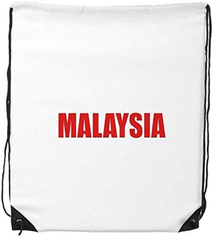 Malezya Ülke Adı Kırmızı İpli Sırt Çantası Alışveriş Spor Çantaları Hediye