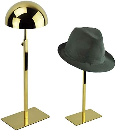 FKhanger Altın Şapka Peruk Masaüstü Raf, Paslanmaz SteelHat Perakende Mağaza için Ekran Standı, ev, yükseklik 35.5-65 cm