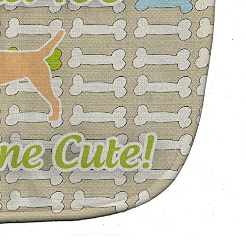 Caroline'ın Hazineleri BB6494BİB Sınır Terrier Köpek Gitti Sevimli Bebek Önlüğü, 10 x 13, çok renkli