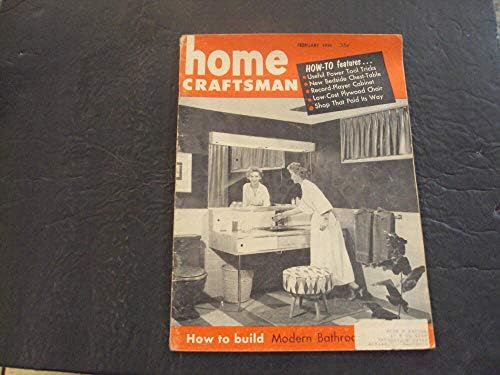 Home Craftsman Şubat 1956 Başucu Sehpası; Elektrikli El Aletleri