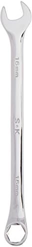 SK Profesyonel Aletler 88715 12 Noktalı Metrik Anahtar - Uzun, 15mm Kombinasyon Krom Anahtarı, SuperKrome Kaplamalı, ABD'de