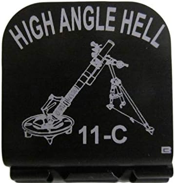 Thunderbolt Gunworks ABD Ordusu 11 - C Yüksek Açı Cehennem Harç Lazer Kazınmış Şapka Klip Siyah