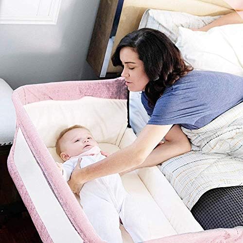 Başucu Uyuyan Başucu Cribs, Bebek Beşik 3 in 1 Seyahat Bebek Beşik bebek yatağı ile Nefes Net, ayarlanabilir Taşınabilir Yatak