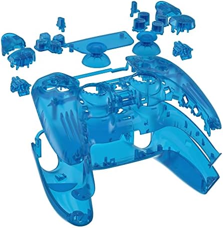 eXtremeRate Temizle Mavi Tam Set Konut Kabuk Düğmeleri ile PS5 Denetleyicisi için Touchpad Kapak, Playstation 5 Denetleyicisi