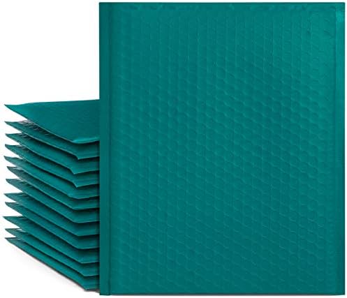 Fuxury 2 8. 5x12 İnç Turkuaz yeşil Kabarcık Postaları Öz Seal Yastıklı Zarflar Paketi 25