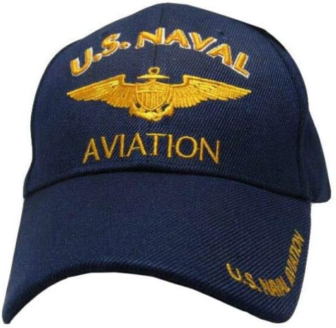 MWS ABD Donanması Deniz Havacılık Amblemi Mavi Lisanslı İşlemeli Kap Şapka