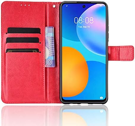 Huawei Y7A için kılıf, Deri Standı Cüzdan Flip Case Kapak için Huawei Y7A, Retro Manyetik Telefon Kabuk, cüzdan Telefon kılıfı