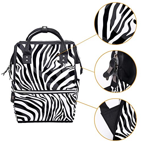 Hayvanlar leopar Zebra siyah beyaz desen anne sırt çantası bez bebek bezi çantaları