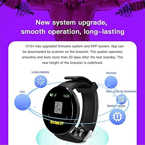 kadınlar için hhscute Akıllı Saatler, iOS Telefonlar için Akıllı Saat 1.44 inç Ekran Spor Suya Dayanıklı Bluetooth (Mor)